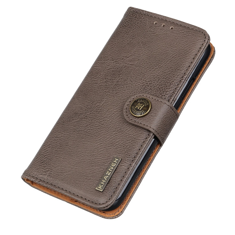 For Xiaomi Redmi 10 / Redmi Note 11 4G KHAZNEH Cowhide Texture Horizontal Flip Leather Case with Holder & Card Slots & Wallet(Khaki) - Xiaomi Cases by buy2fix | Online Shopping UK | buy2fix