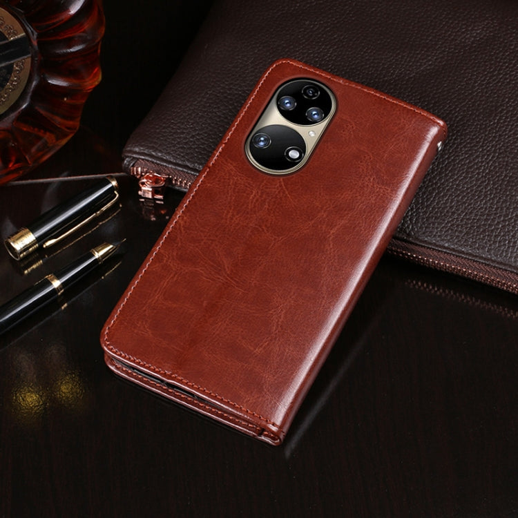 idewei Crazy Horse Texture Horizontal Flip Leather Case with Holder & Card Slots & Wallet For Huawei P50 Pro(Red) - Huawei Cases by idewei | Online Shopping UK | buy2fix