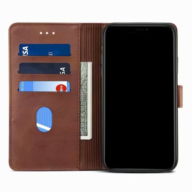 For iPhone 13 GUSSIM Business Style Horizontal Flip Leather Case with Holder & Card Slots & Wallet(Brown) - iPhone 13 Cases by GUSSIM | Online Shopping UK | buy2fix