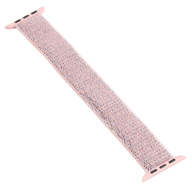 Single Lap Nylon Watch Band, Size: L 165mm For Apple Watch Ultra 49mm&Watch Ultra 2 49mm / Series 9&8&7 45mm / SE 3&SE 2&6&SE&5&4 44mm / 3&2&1 42mm(Sand Pink) - Watch Bands by buy2fix | Online Shopping UK | buy2fix