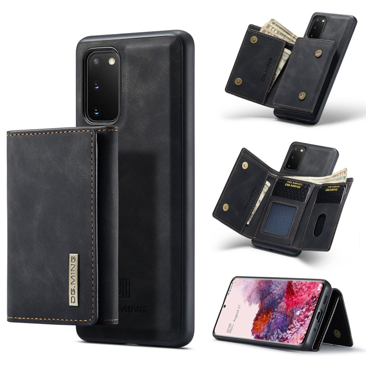 For Samsung Galaxy S20 DG.MING M1 Series 3-Fold Multi Card Wallet  Back Cover Shockproof Case with Holder Function(Black) - Galaxy Phone Cases by DG.MING | Online Shopping UK | buy2fix