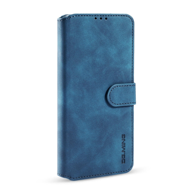 For iPhone 13 Pro DG.MING Retro Oil Side Horizontal Flip Leather Case with Holder & Card Slots & Wallet (Blue) - iPhone 13 Pro Cases by DG.MING | Online Shopping UK | buy2fix