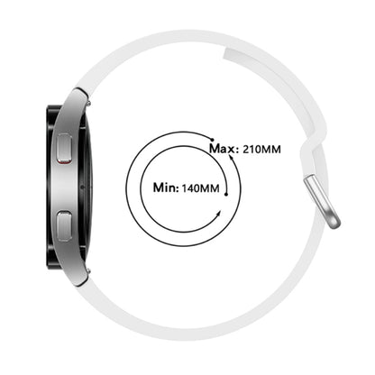 For Samsung Galaxy Watch4 40mm Universal Silicone Colorful Buckle Watch Band(White) - Watch Bands by buy2fix | Online Shopping UK | buy2fix