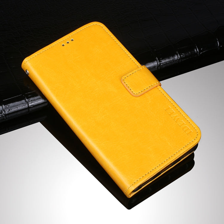 idewei Crazy Horse Texture Horizontal Flip Leather Case with Holder & Card Slots & Wallet For Tecno Spark 7P(Yellow) - Tecno Cases by idewei | Online Shopping UK | buy2fix