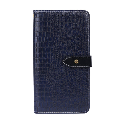 For Tecno Spark 7P idewei Crocodile Texture Horizontal Flip Leather Case with Holder & Card Slots & Wallet(Dark Blue) - Tecno Cases by idewei | Online Shopping UK | buy2fix