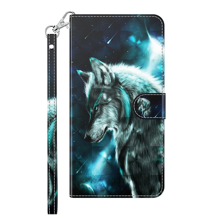 For iPhone 13 3D Painting Pattern Horizontal Flip TPU + PU Leather Case with Holder & Card Slots & Wallet(Wolf) - iPhone 13 Cases by buy2fix | Online Shopping UK | buy2fix