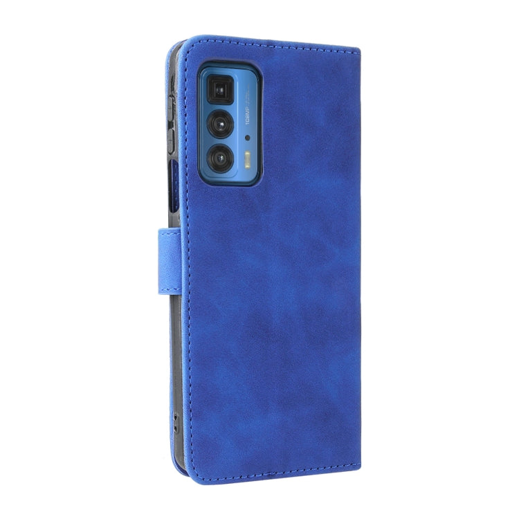 Solid Color Skin Feel Magnetic Buckle Horizontal Flip Calf Texture PU Leather Case with Holder & Card Slots & Wallet For Motorola Moto Edge 20 Pro(Blue) - Motorola Cases by buy2fix | Online Shopping UK | buy2fix