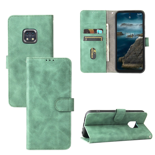 Solid Color Skin Feel Magnetic Buckle Horizontal Flip Calf Texture PU Leather Case with Holder & Card Slots & Wallet For Nokia XR20(Green) - Nokia Cases by buy2fix | Online Shopping UK | buy2fix