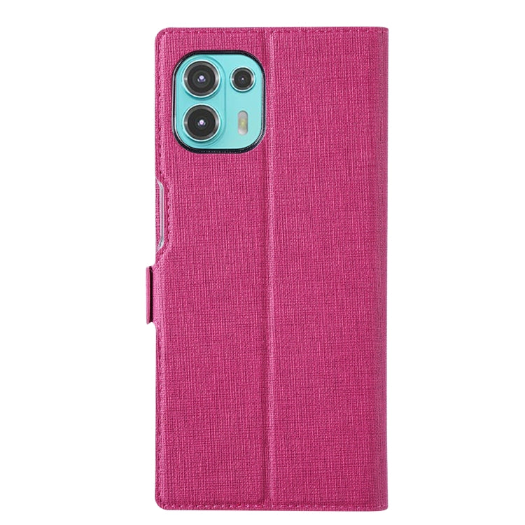 ViLi K Series Shockproof TPU + PU Leather Magnetic Buckle Horizontal Flip Case with Card Slots & Wallet & Holder For Motorola Moto Edge 20 Lite(Rose Red) - Motorola Cases by ViLi | Online Shopping UK | buy2fix