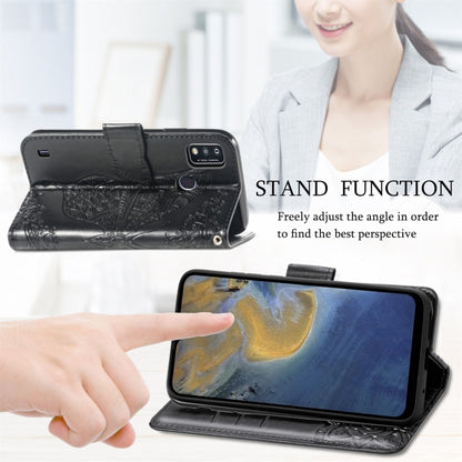 Butterfly Love Flowers Embossed Horizontal Flip Leather Case with Holder & Card Slots & Wallet & Lanyard For ZTE Blade A51(Black) - ZTE Cases by buy2fix | Online Shopping UK | buy2fix