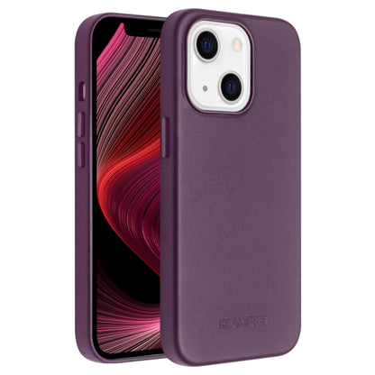 For iPhone 13 QIALINO Nappa Cowhide MagSafe Magnetic Protective Case(Purple Crystal) - iPhone 13 Cases by QIALINO | Online Shopping UK | buy2fix