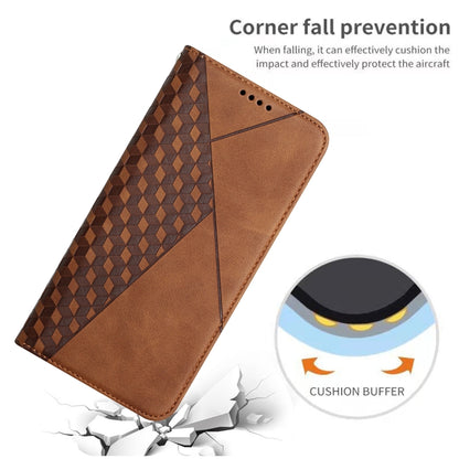 For iPhone 11 Pro Diamond Pattern Splicing Skin Feel Magnetic Horizontal Flip Leather Case with Card Slots & Holder & Wallet (Brown) - iPhone 11 Pro Cases by buy2fix | Online Shopping UK | buy2fix