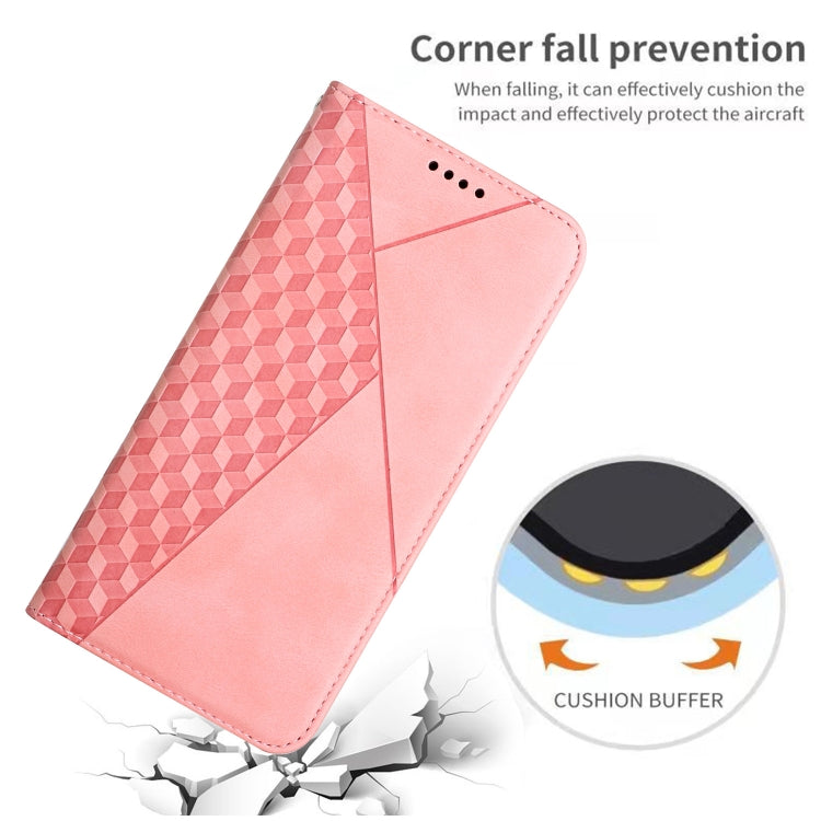 For Motorola Moto G30 / G10 Diamond Pattern Splicing Skin Feel Magnetic Horizontal Flip Leather Case with Card Slots & Holder & Wallet(Rose Gold) - Motorola Cases by buy2fix | Online Shopping UK | buy2fix