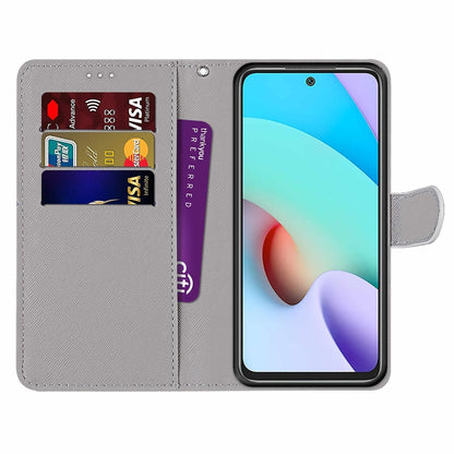 For Xiaomi Redmi 10 Coloured Drawing Cross Texture Horizontal Flip PU Leather Case with Holder & Card Slots & Wallet & Lanyard(Green Lemon) - Xiaomi Cases by buy2fix | Online Shopping UK | buy2fix