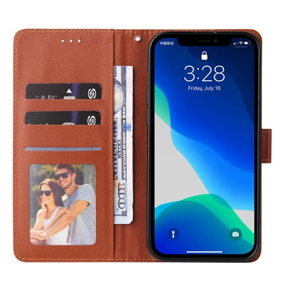 For iPhone 13 mini Multifunctional Horizontal Flip Leather Case, with Three Card Slot & Holder & Photo Frame & Lanyard (Brown) - iPhone 13 mini Cases by buy2fix | Online Shopping UK | buy2fix