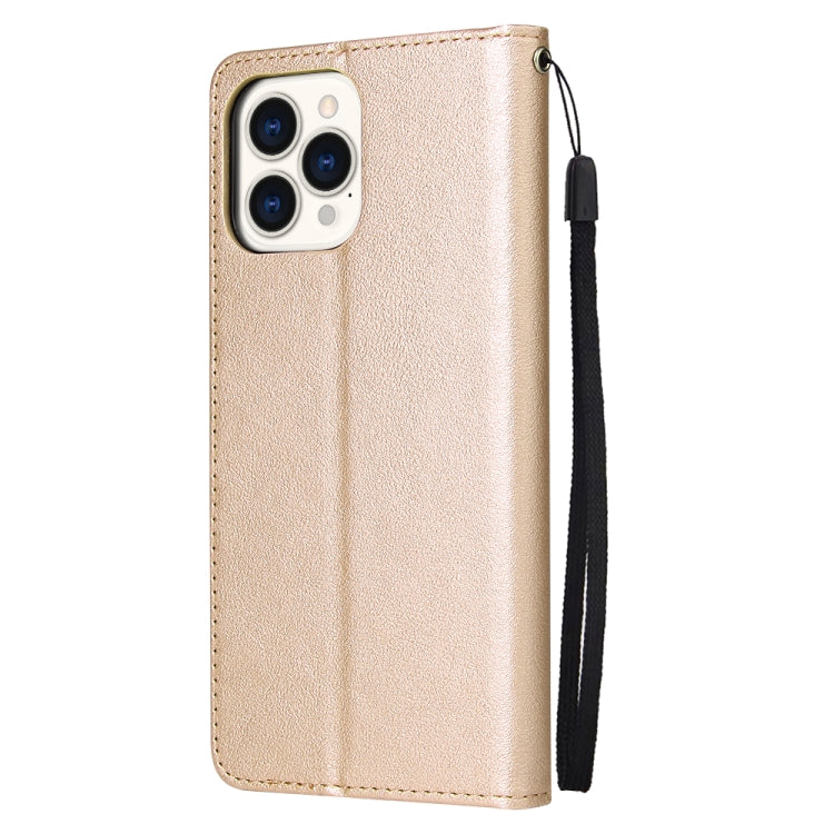 For iPhone 13 mini Multifunctional Horizontal Flip Leather Case, with Three Card Slot & Holder & Photo Frame & Lanyard (Tyrant Gold) - iPhone 13 mini Cases by buy2fix | Online Shopping UK | buy2fix