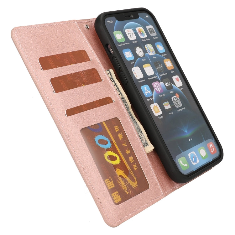 For iPhone 13 Ultra-thin Separable Magnetic Horizontal Flip Leather Case with Card Slot & Wallet(Pink) - iPhone 13 Cases by buy2fix | Online Shopping UK | buy2fix