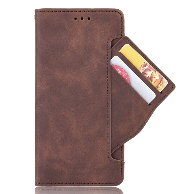 For Motorola Edge 20 Skin Feel Calf Pattern Horizontal Flip Leather Case with Holder & Card Slots & Photo Frame(Brown) - Motorola Cases by buy2fix | Online Shopping UK | buy2fix