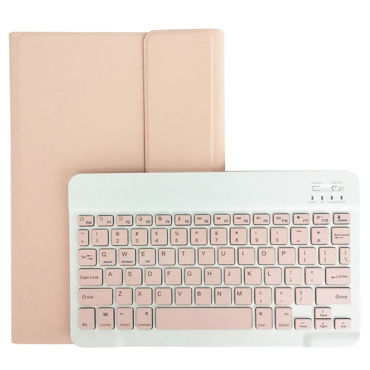 For Lenovo Pad Tab P11 Pro 11.5 inch TB-J706F LX115 Solid Color Detachable Square Keycap Bluetooth Keyboard Leather Tablet Case with Stand(Pink) - Lenovo Keyboard by buy2fix | Online Shopping UK | buy2fix