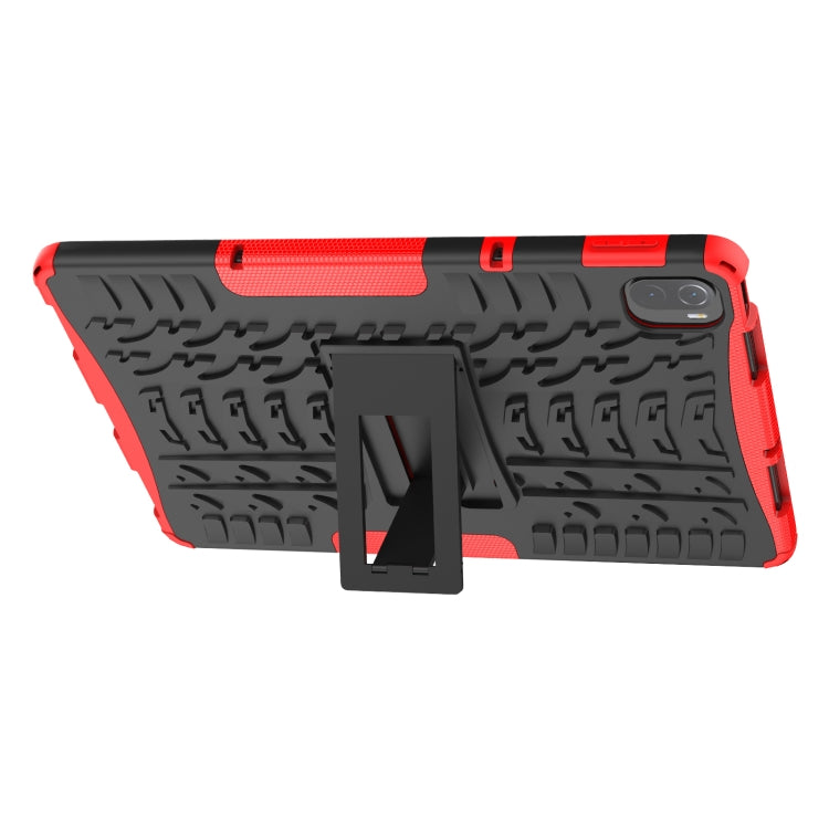 Tire Texture TPU + PC Shockproof Case with Holder For Xiaomi Pad 5 / 5 Pro(Red) - More Tablet Cases by buy2fix | Online Shopping UK | buy2fix