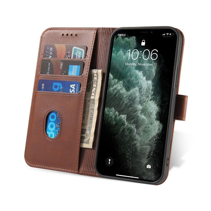 For iPhone 12 Pro Max Calf Texture Buckle Horizontal Flip Leather Case with Holder & Card Slots & Wallet(Brown) - iPhone 12 Pro Max Cases by buy2fix | Online Shopping UK | buy2fix