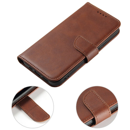 For iPhone 12 / 12 Pro Calf Texture Buckle Horizontal Flip Leather Case with Holder & Card Slots & Wallet(Brown) - iPhone 12 / 12 Pro Cases by buy2fix | Online Shopping UK | buy2fix