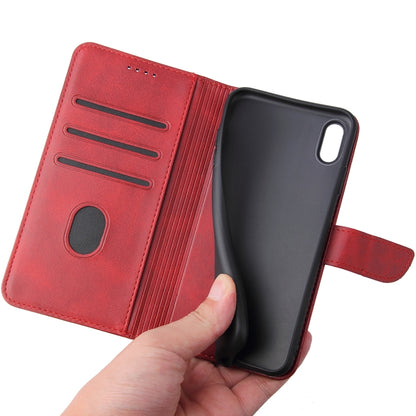 For iPhone X / XS Calf Texture Buckle Horizontal Flip Leather Case with Holder & Card Slots & Wallet(Red) - More iPhone Cases by buy2fix | Online Shopping UK | buy2fix