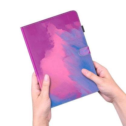 Watercolor Pattern Skin Feel Magnetic Horizontal Flip PU Leather Case with Holder & Card Slots & Photo Frame & Sleep / Wake-up Function For iPad 9.7 (2018 & 2017) / Air 2 / Air(Purple Red) - iPad 9.7 (2018) & (2017) Cases by buy2fix | Online Shopping UK | buy2fix