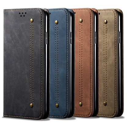 For Huawei Honor 20 Denim Texture Casual Style Horizontal Flip Leather Case with Holder & Card Slots & Wallet(Khaki) - Honor Cases by buy2fix | Online Shopping UK | buy2fix