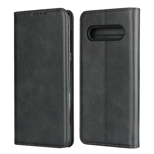 For LG V60 ThinQ 5G Calf Texture Magnetic Horizontal Flip Leather Case with Holder & Card Slots & Wallet(Black) - LG by buy2fix | Online Shopping UK | buy2fix