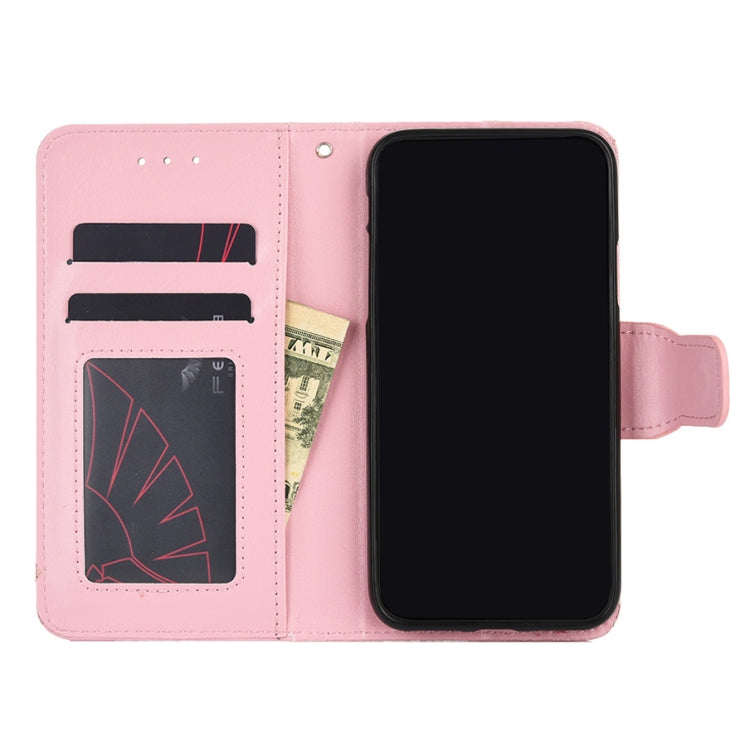 For iPhone XR Crystal Texture Horizontal Flip Leather Case with Holder & Card Slots & Wallet(Pink) - More iPhone Cases by buy2fix | Online Shopping UK | buy2fix