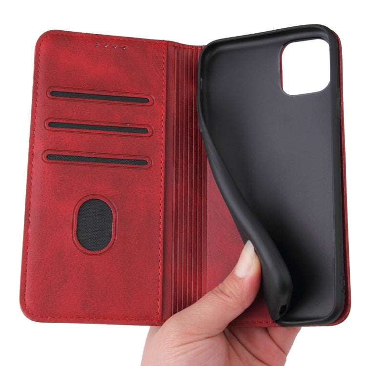 For iPhone 11 Pro Max Calf Texture Magnetic Horizontal Flip Leather Case with Holder & Card Slots & Wallet (Red) - iPhone 11 Pro Max Cases by buy2fix | Online Shopping UK | buy2fix