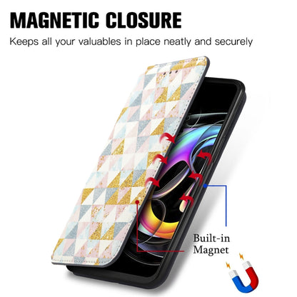 For Motorola Edge 20 Lite Colorful Magnetic Horizontal Flip PU Leather Case with Holder & Card Slot & Wallet(Rhombus) - Motorola Cases by buy2fix | Online Shopping UK | buy2fix