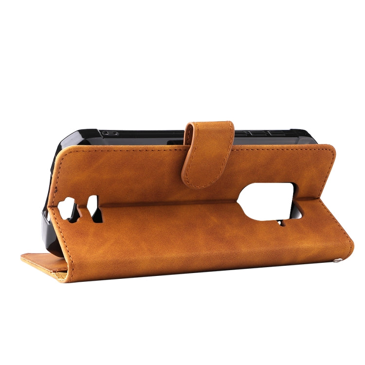 For Doogee S59 / S59 Pro Solid Color Skin Feel Magnetic Buckle Horizontal Flip Calf Texture PU Leather Case with Holder & Card Slots & Wallet(Brown) - More Brand by buy2fix | Online Shopping UK | buy2fix
