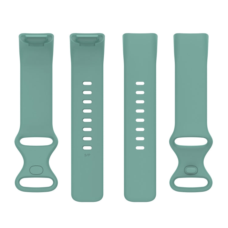 For Fitbit Charge 5 Silicone Watch Band, Size:L(Pine Needle Green) - Watch Bands by buy2fix | Online Shopping UK | buy2fix