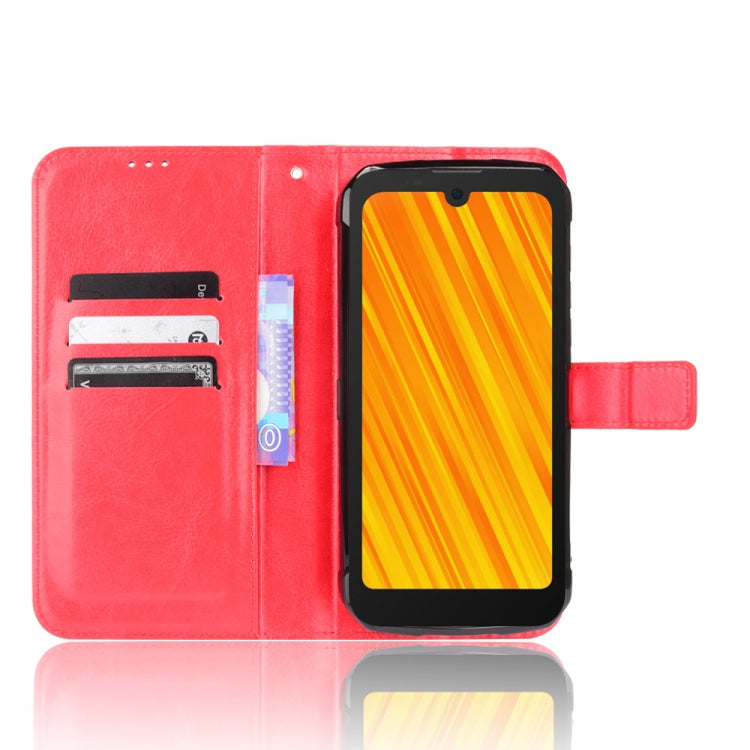For Doogee S59 / S59 Pro Crazy Horse Texture Horizontal Flip Leather Case with Holder & Card Slots & Lanyard(Red) - More Brand by buy2fix | Online Shopping UK | buy2fix