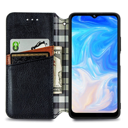 For Doogee N40 Pro Cubic Grid Pressed Horizontal Flip Magnetic Leather Case with Holder & Card Slots & Wallet(Black) - More Brand by buy2fix | Online Shopping UK | buy2fix