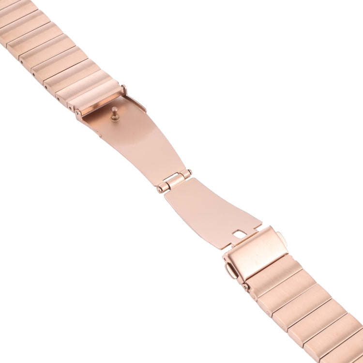 For Fitbit Charge 5 One-bead Steel Strap Watch Band(Rose Gold) - Watch Bands by buy2fix | Online Shopping UK | buy2fix