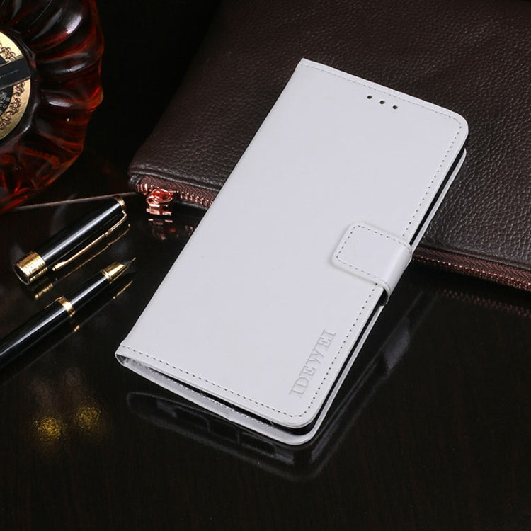 For OnePlus 9RT 5G idewei Crazy Horse Texture Leather Phone Case with Holder & Card Slots & Wallet(White) - OnePlus Cases by idewei | Online Shopping UK | buy2fix