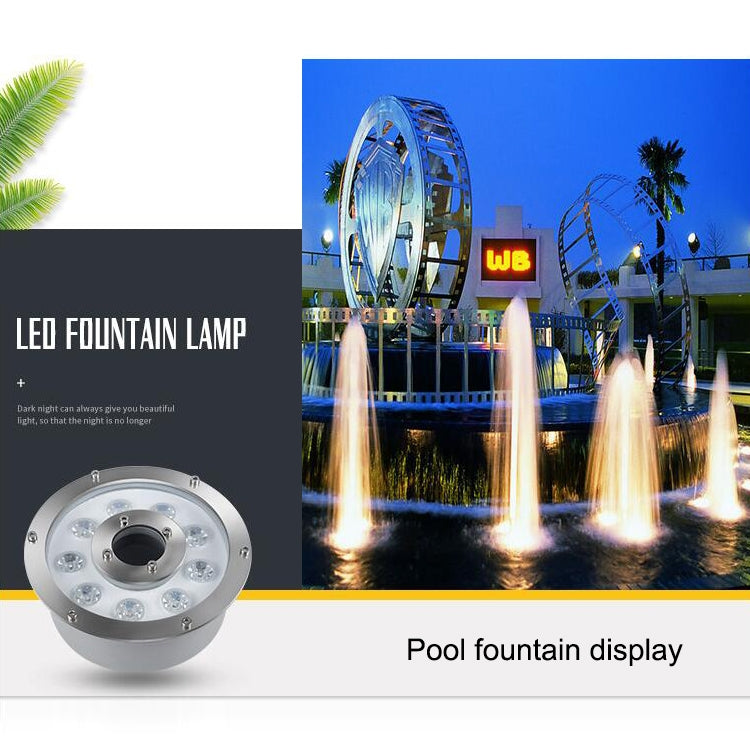 24W Landscape Ring LED Aluminum Alloy Underwater Fountain Light(Warm Light) - Underwater Lights by buy2fix | Online Shopping UK | buy2fix