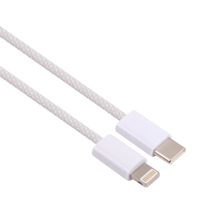 12W PD USB-C / Type-C to 8 Pin Data Cable, Cable Length: 1m(White) - 2 in 1 Cable by buy2fix | Online Shopping UK | buy2fix