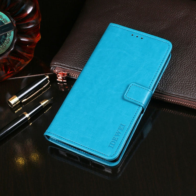 For Cubot X50 idewei Crazy Horse Texture Leather Case with Holder & Card Slots & Wallet(Sky Blue) - More Brand by idewei | Online Shopping UK | buy2fix