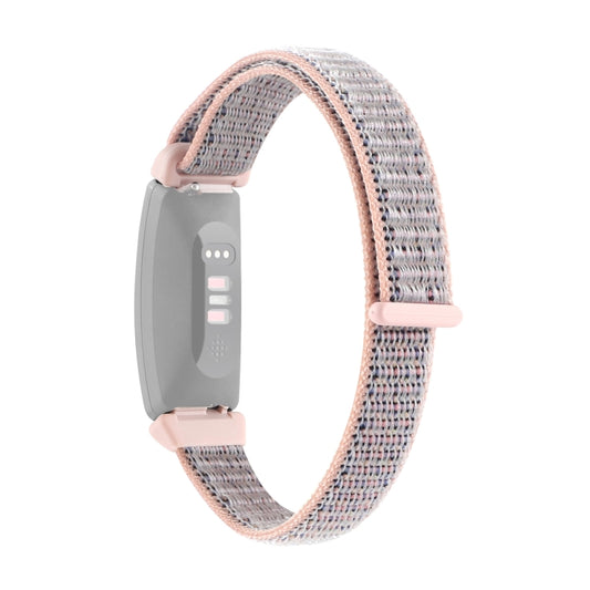 For Fitbit Inspire 2 Nylon Loop Strap Watch Band(Pink) - Watch Bands by buy2fix | Online Shopping UK | buy2fix