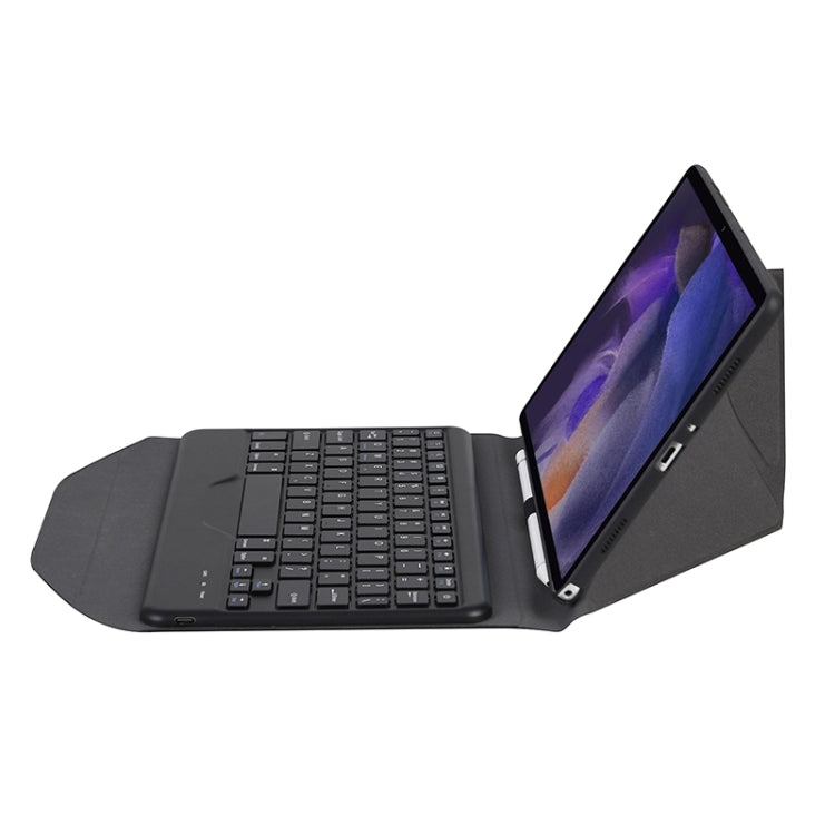 BA08 Diamond Texture Bluetooth Keyboard Leather Case with Triangle Back Support For Samsung Galaxy Tab A8 2021 SM-X205 / SM-X200(Black + Black) - Samsung Keyboard by buy2fix | Online Shopping UK | buy2fix