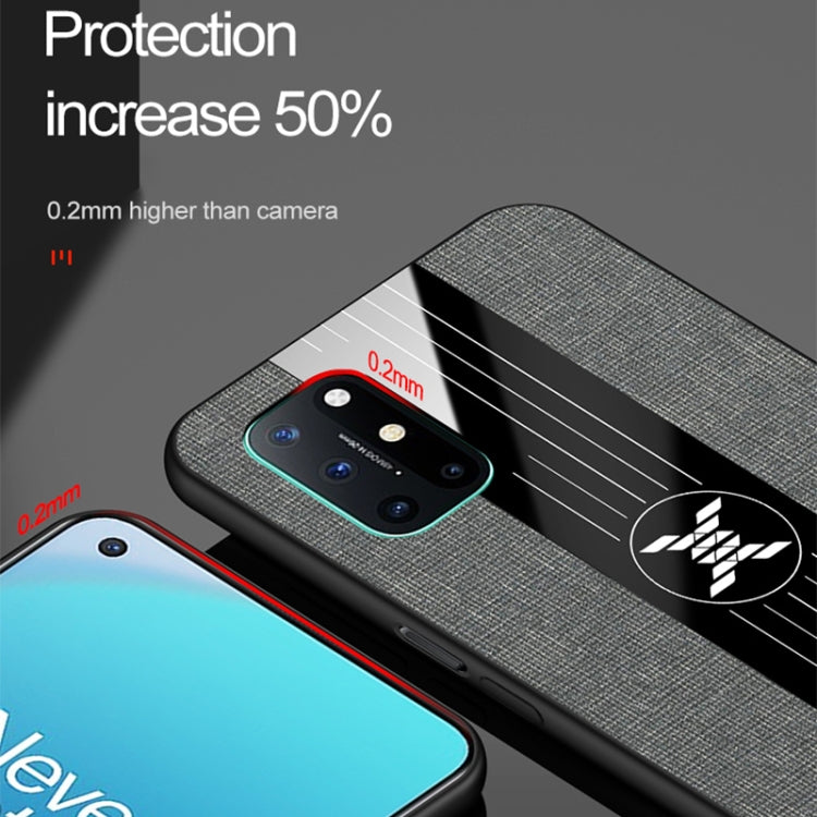 For OnePlus 8T XINLI Stitching Cloth Texture Shockproof TPU Phone Case(Black) - OnePlus Cases by XINLI | Online Shopping UK | buy2fix