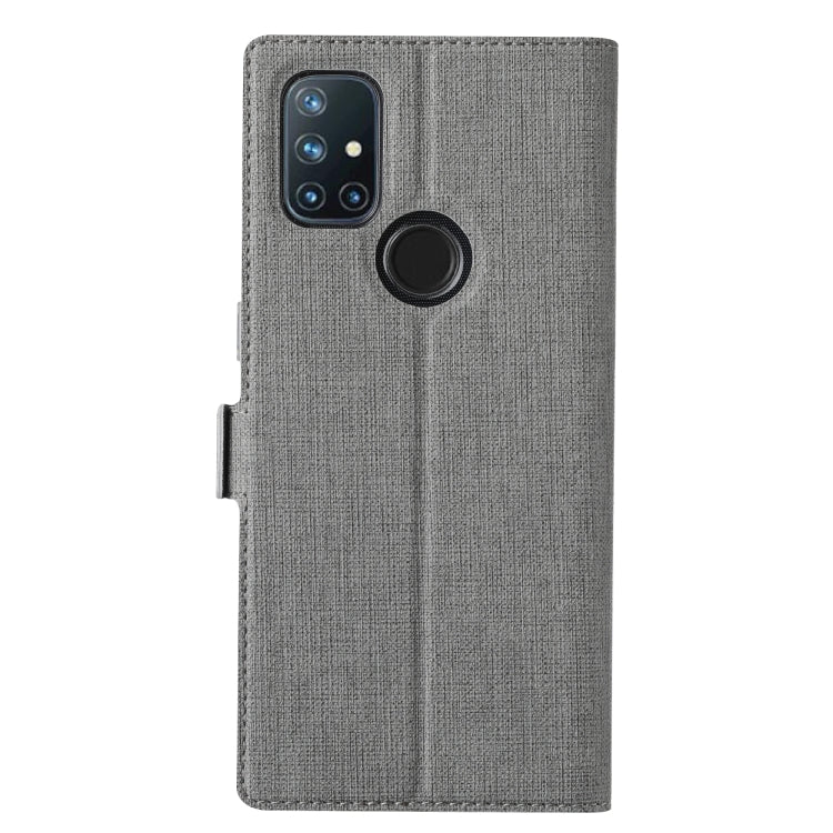 For OnePlus Nord N10 5G ViLi K Series Shockproof Magnetic Buckle Leather Phone Case(Grey) - OnePlus Cases by ViLi | Online Shopping UK | buy2fix