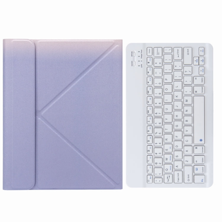 H-109 Bluetooth Keyboard Leather Case with Rear Three-fold Holder For iPad Pro 11 inch 2021 & 2020 & 2018 / Air 2020 10.9(Purple) - Universal by buy2fix | Online Shopping UK | buy2fix