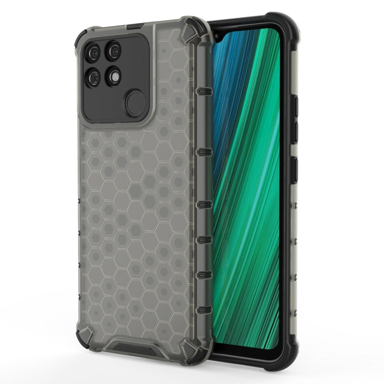 For OPPO Realme Narzo 50A Honeycomb PC + TPU Phone Case(Black) - Realme Cases by buy2fix | Online Shopping UK | buy2fix