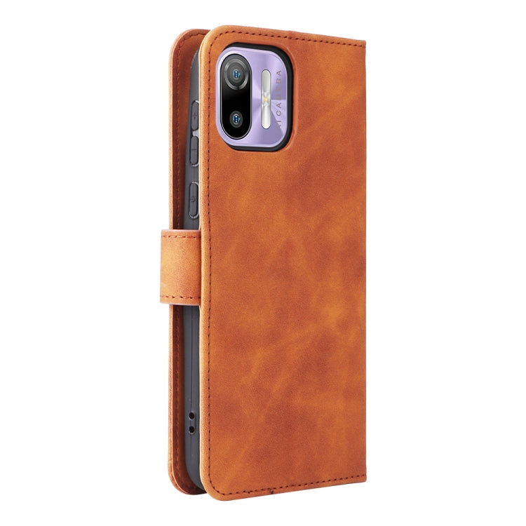 For Ulefone Note 6 Skin Feel Magnetic Flip Leather Phone Case(Brown) - Ulefone Cases by buy2fix | Online Shopping UK | buy2fix