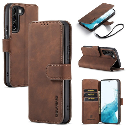 For Samsung Galaxy S22 DG.MING Retro Oil Side Horizontal Flip Leather Case with Holder & Card Slots & Wallet(Coffee) - Galaxy S22 5G Cases by DG.MING | Online Shopping UK | buy2fix